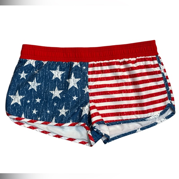World Calhoun Patriotic Star and Stripe Shorts Women’s XL - Picture 1 of 7